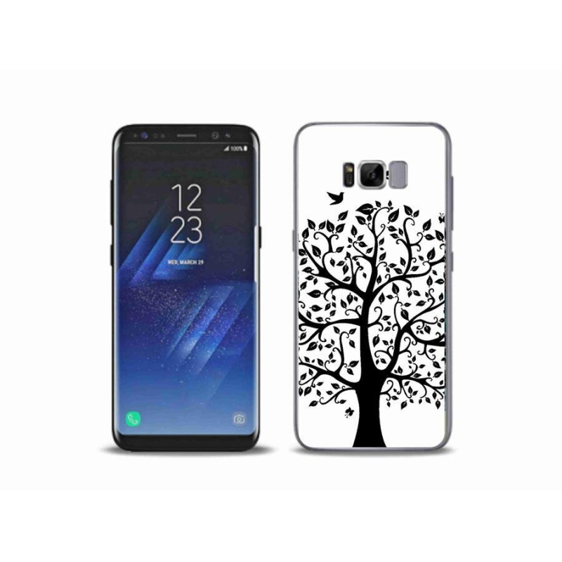 Zselés borítás mmCase Samsung Galaxy S8 Plus - fekete-fehér fa