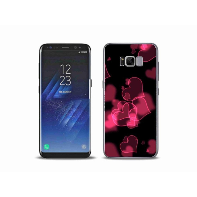 Gél védőhuzat mmCase Samsung Galaxy S8 Plus készülékhez - piros szívek