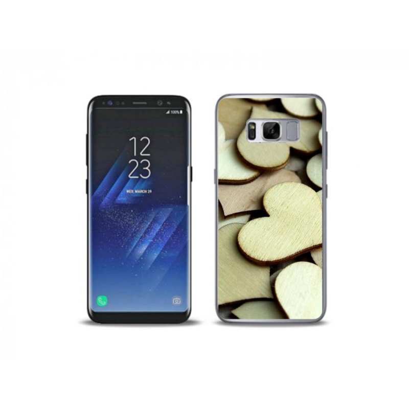 Gél borítás mmCase Samsung Galaxy S8 Plus készülékhez - fából készült szívek