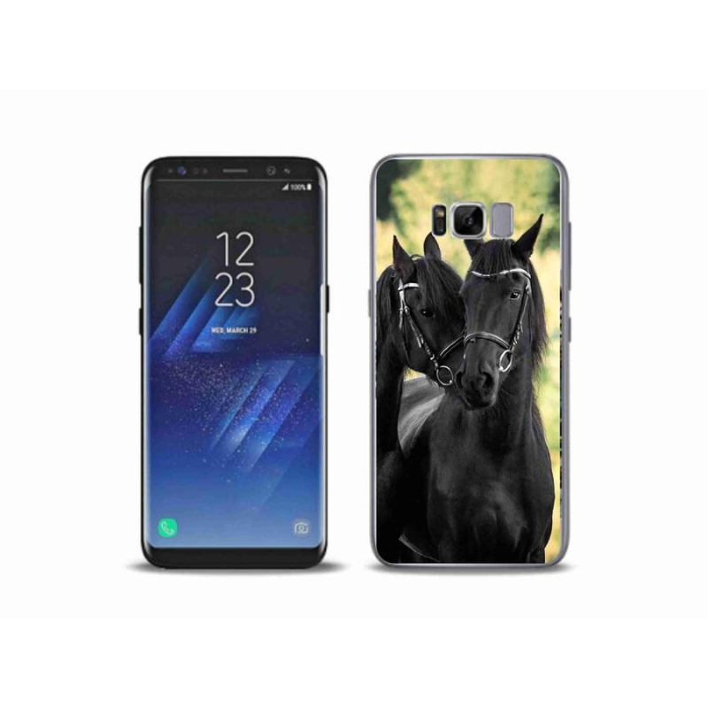 Gél borítás mmCase Samsung Galaxy S8 Plus készülékhez - két fekete ló
