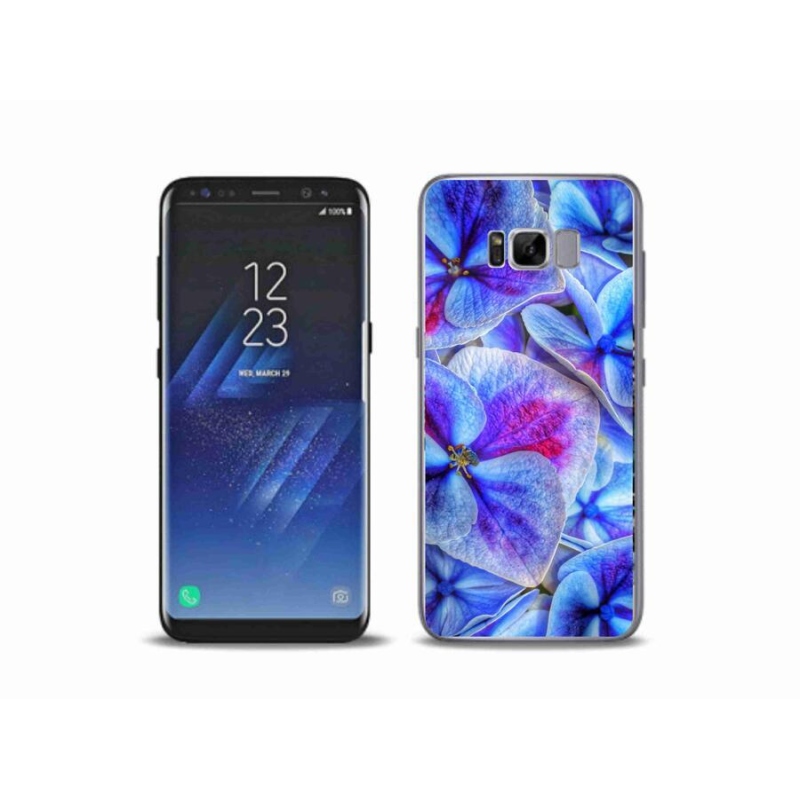 Gél védőhuzat mmCase Samsung Galaxy S8 Plus - kék virágok 1