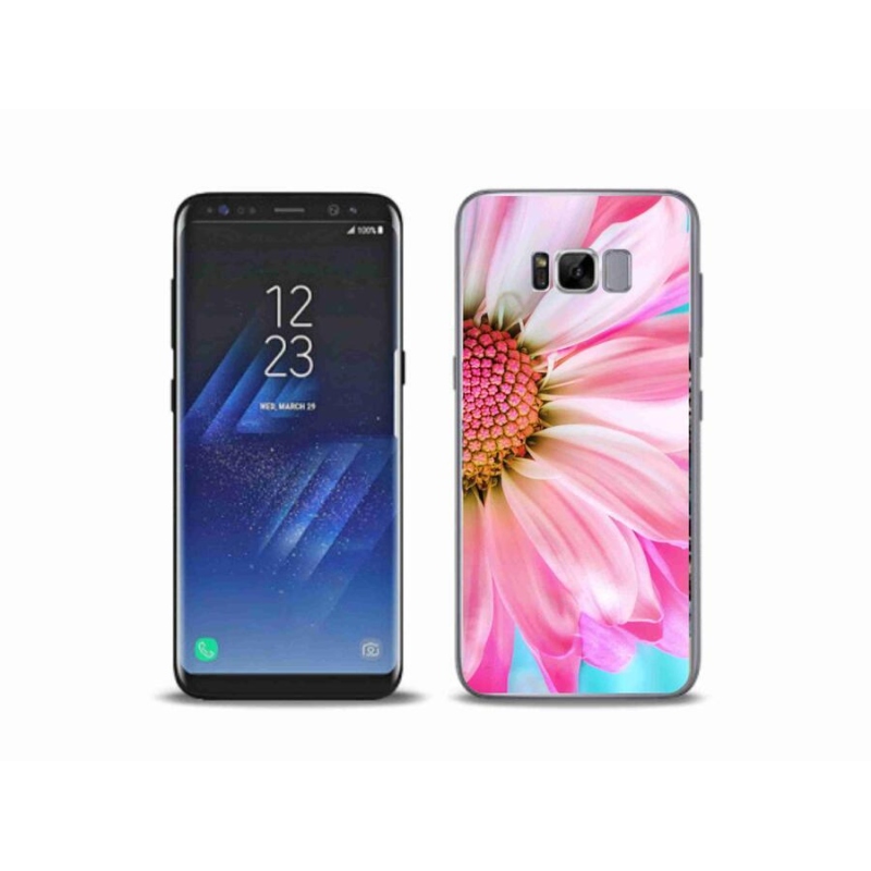 Gél védőhuzat mmCase Samsung Galaxy S8 Plus készülékhez - rózsaszín virág
