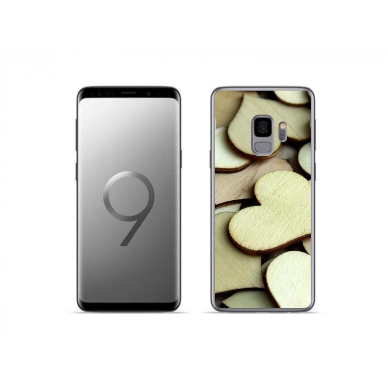 Gél borítás mmCase Samsung Galaxy S9 készülékhez - fából készült szívek