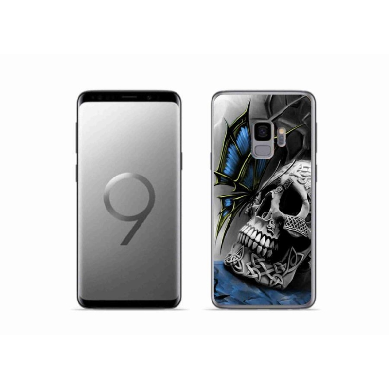 Gél borítás mmCase Samsung Galaxy S9 készülékhez - pillangó és koponya