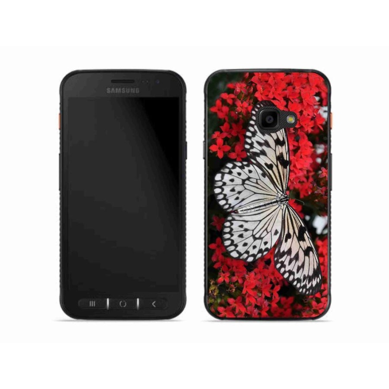Zselés borítás mmCase Samsung Galaxy Xcover 4S - fekete-fehér pillangó 1