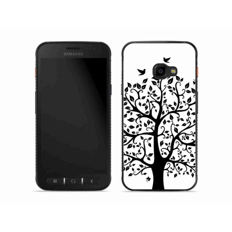 Zselés borítás mmCase Samsung Galaxy Xcover 4S - fekete-fehér fa