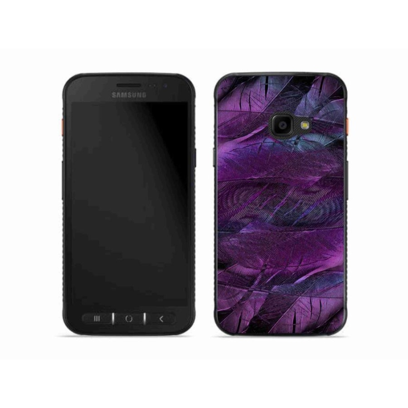 Gél védőhuzat mmCase Samsung Galaxy Xcover 4S - lila tollakhoz