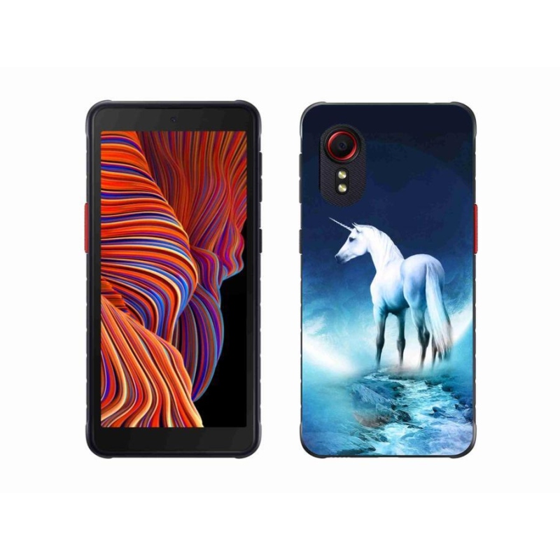 Zselés borítás mmCase Samsung Galaxy Xcover 5 készülékhez - fehér egyszarvú