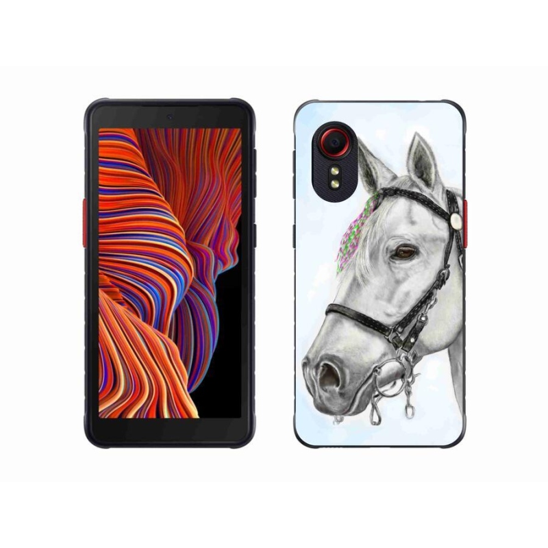 Zselés borítás mmCase Samsung Galaxy Xcover 5 - fehér ló 1