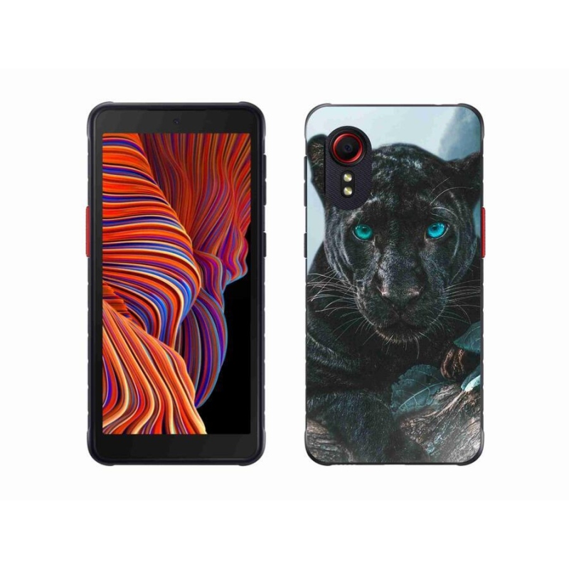 Gél borítás mmCase Samsung Galaxy Xcover 5 készülékhez - fekete párduc