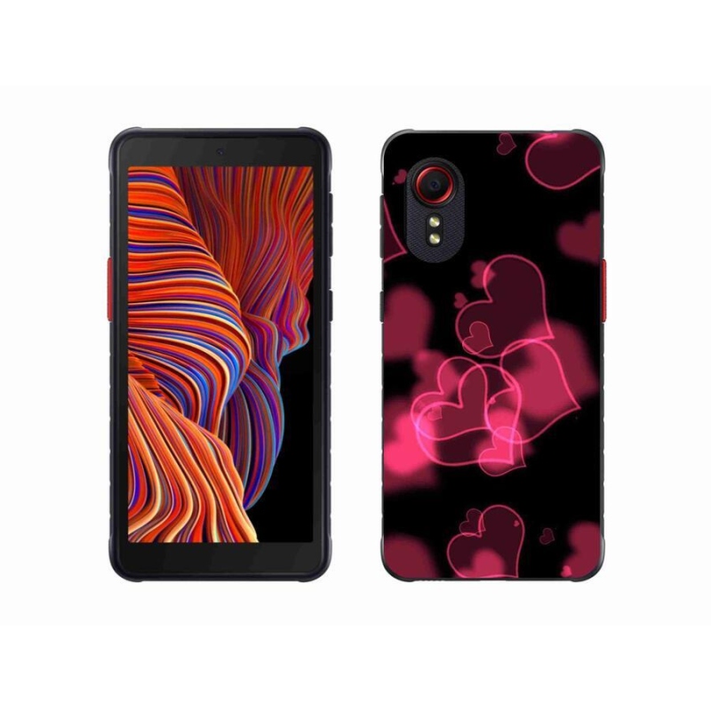 Gél védőhuzat mmCase Samsung Galaxy Xcover 5 készülékhez - piros szívek