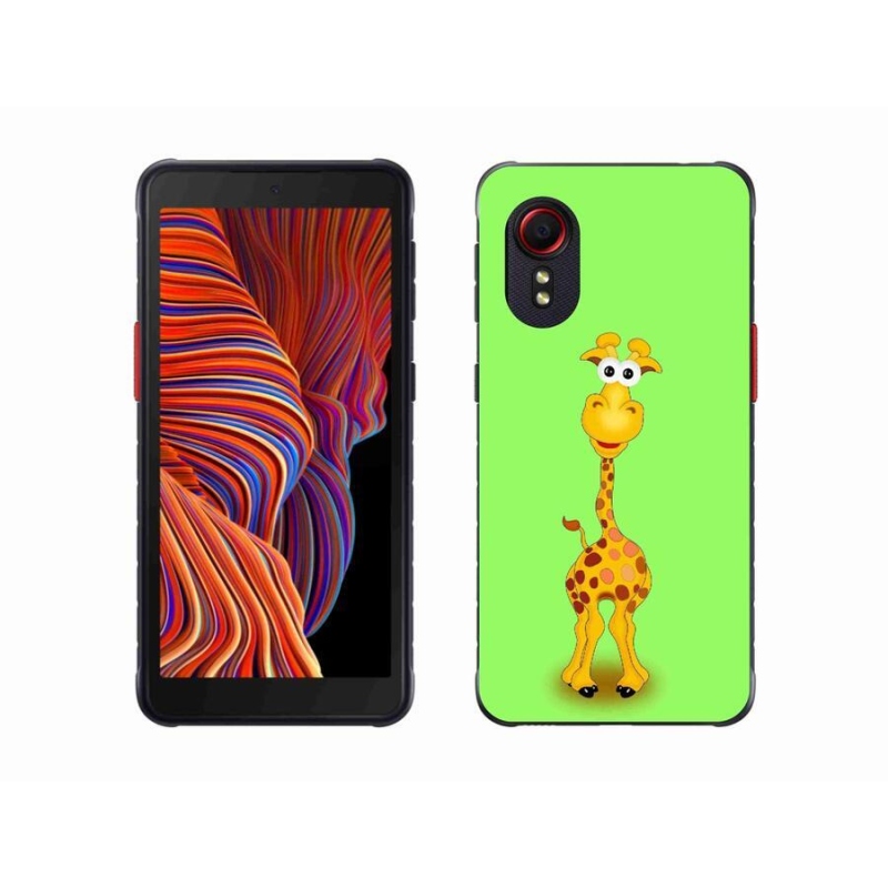 Gél borítás mmCase Samsung Galaxy Xcover 5 készülékhez - rajzfilm zsiráf