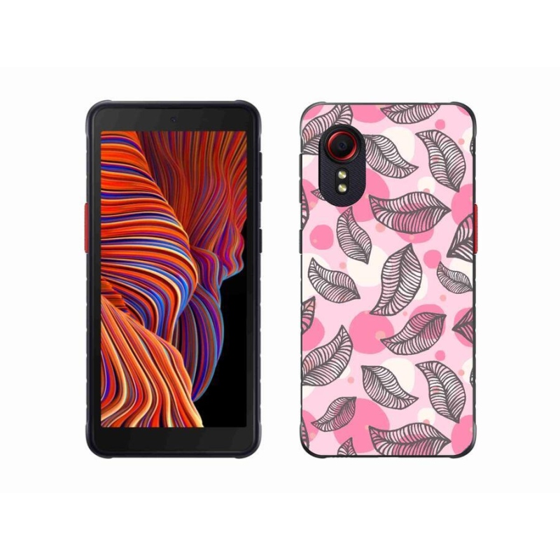 Gél borítás mmCase Samsung Galaxy Xcover 5 készülékhez - rajzfilmes hulló levelek