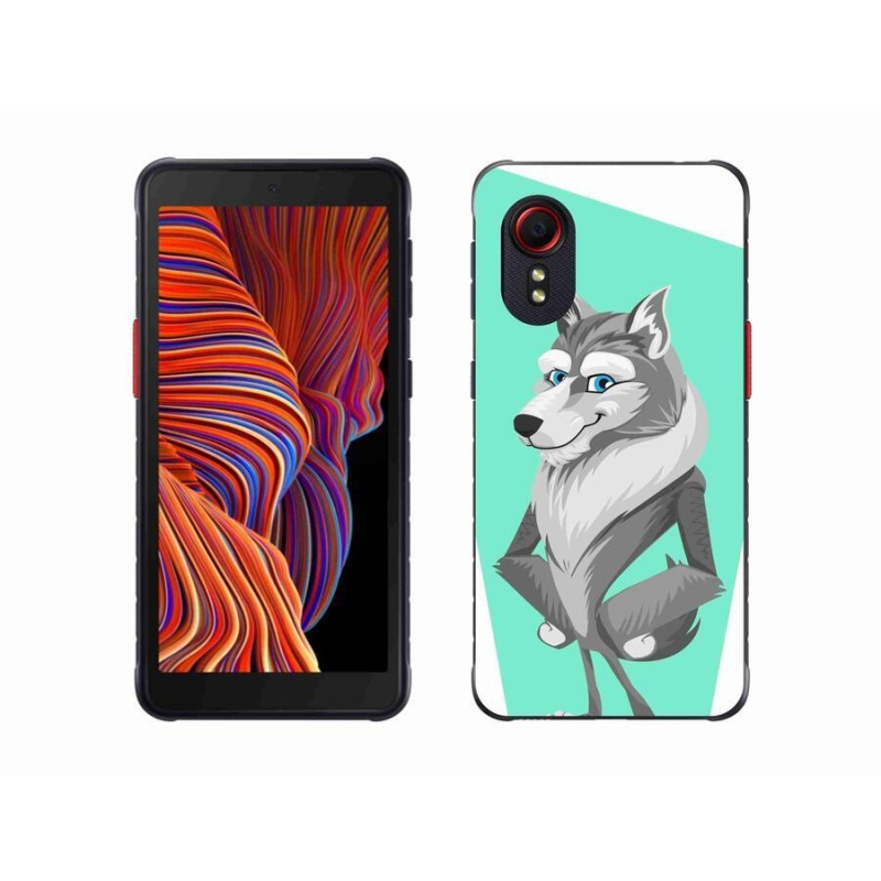 Gél borítás mmCase Samsung Galaxy Xcover 5 - rajzfilm farkashoz