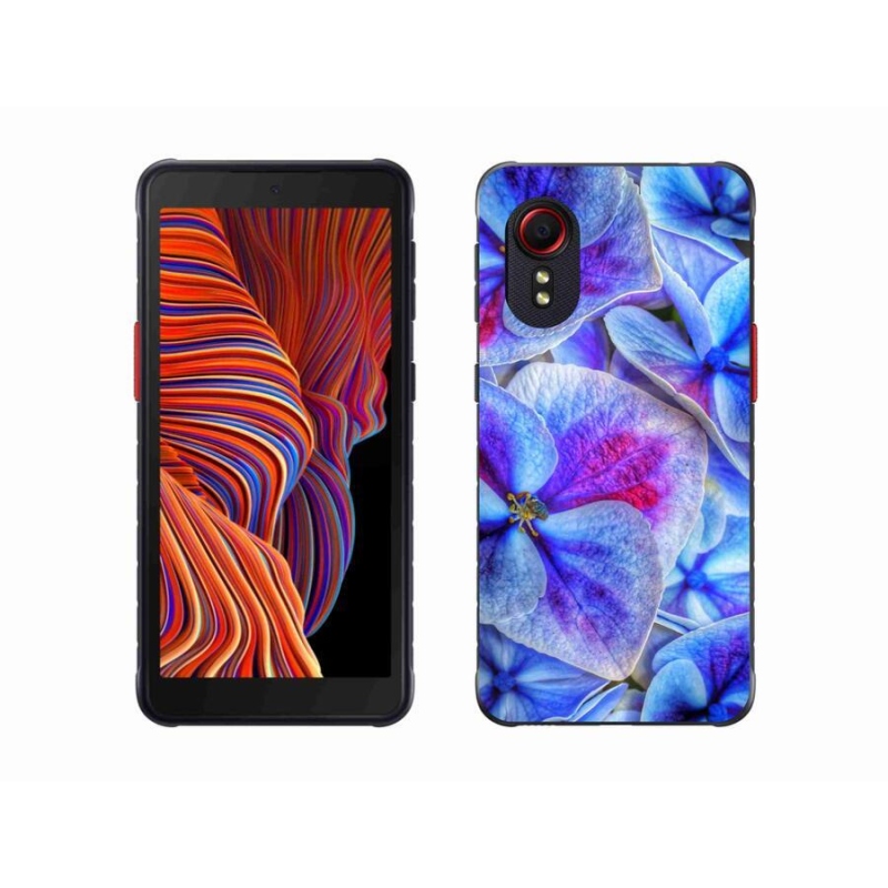 Gél védőhuzat mmCase Samsung Galaxy Xcover 5 - kék virágok 1