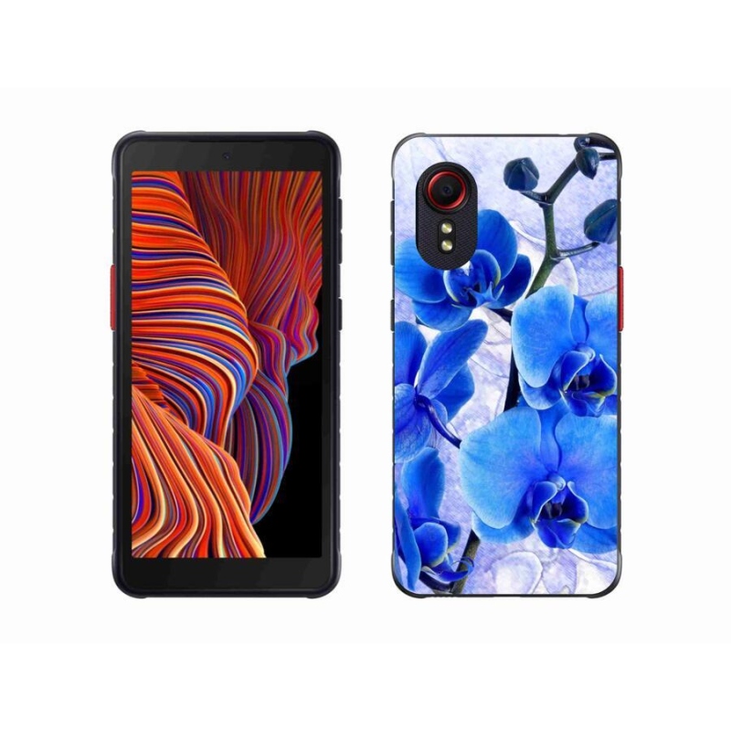 Gél borítás mmCase Samsung Galaxy Xcover 5 készülékhez - kék virágok