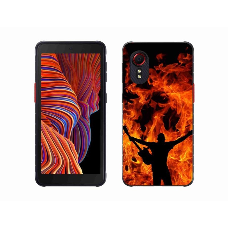 Gél borítás mmCase mobil Samsung Galaxy Xcover 5 - zenész és tűz