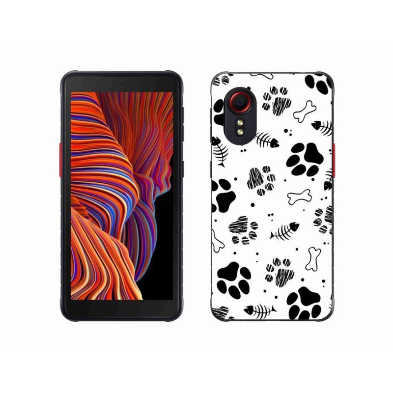 Gél borítás mmCase Samsung Galaxy Xcover 5 készülékhez - kutyamancsok 1