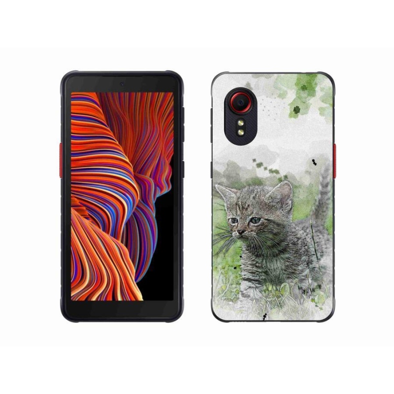 Gél borítás mmCase mobiltelefonhoz Samsung Galaxy Xcover 5 - aranyos cica 1