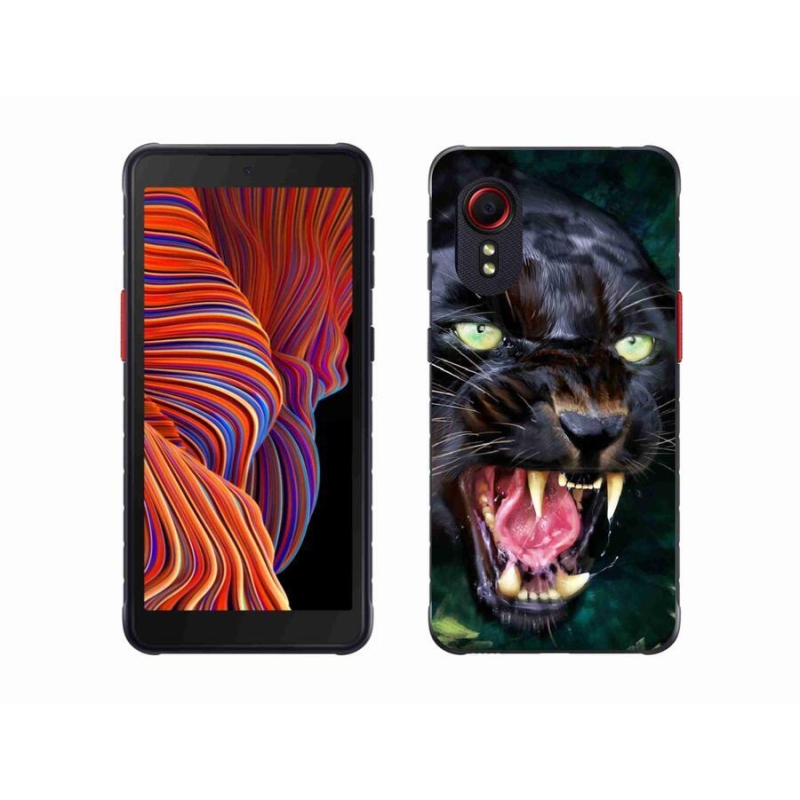 Gél borítás mmCase Samsung Galaxy Xcover 5 - dühös fekete párduchoz