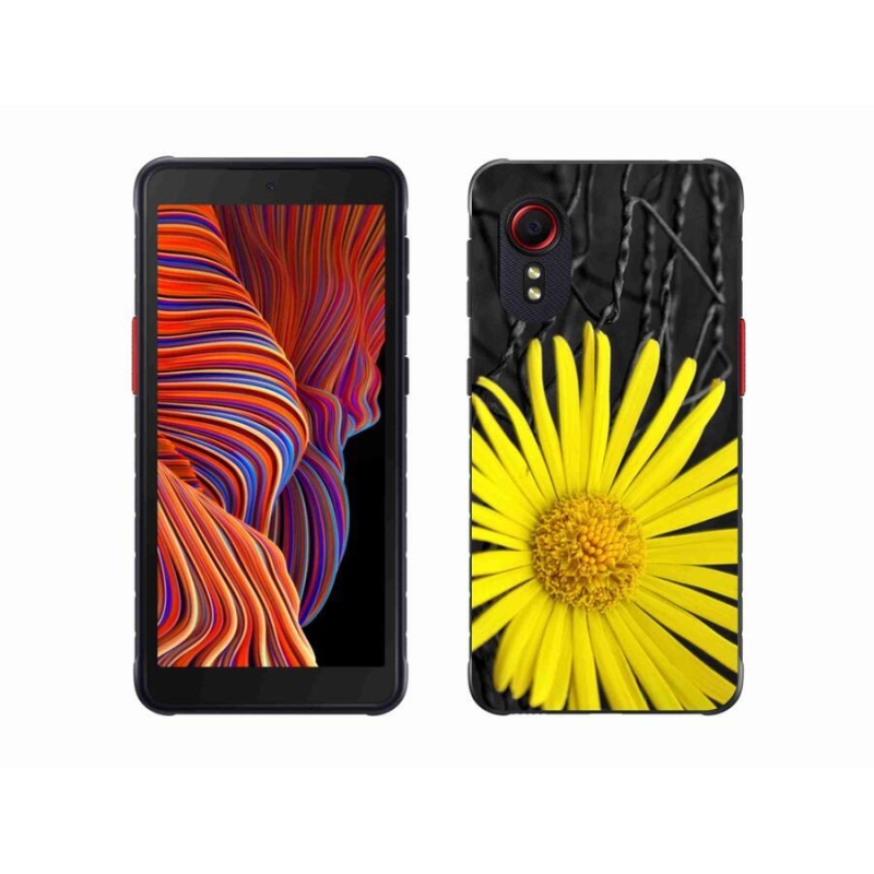 Gél borítás mmCase Samsung Galaxy Xcover 5 készülékhez - sárga virág