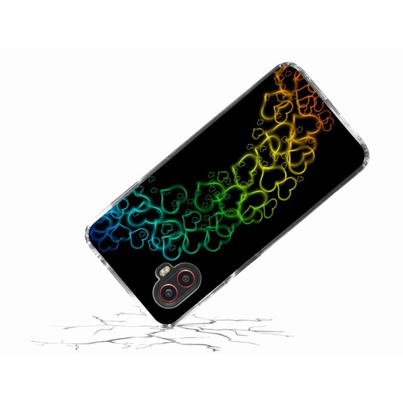 Gél védőhuzat mmCase mobiltelefonhoz Samsung Galaxy Xcover 6 Pro - színes szívek