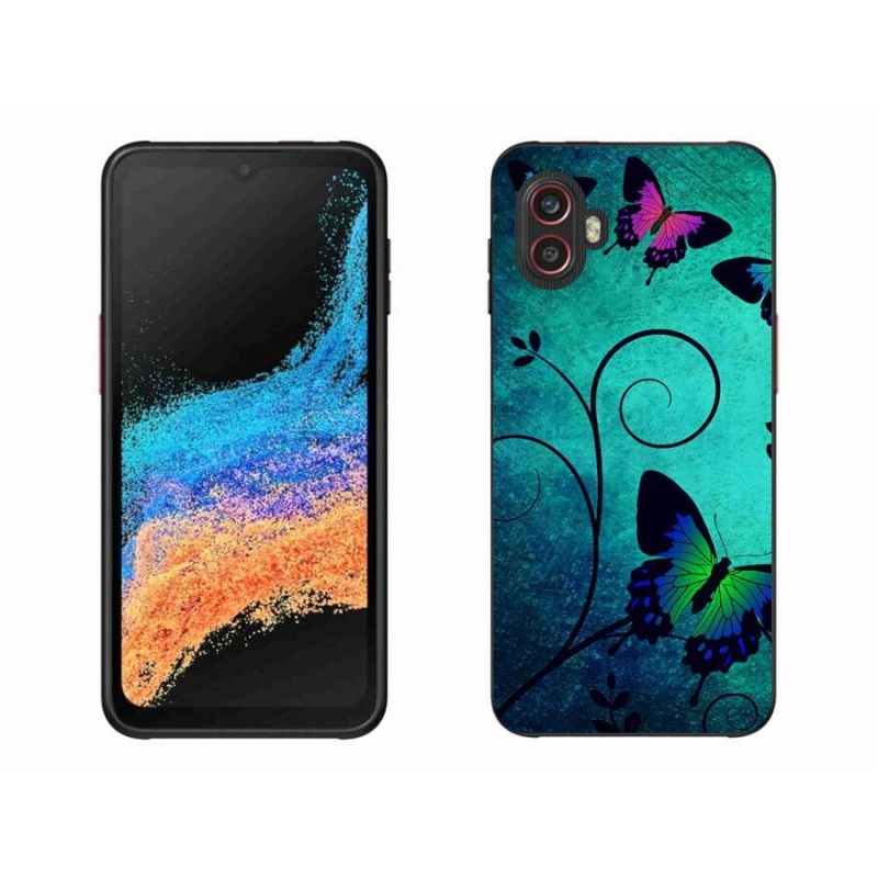 Gél borítás mmCase mobiltelefonhoz Samsung Galaxy Xcover 6 Pro - színes pillangók