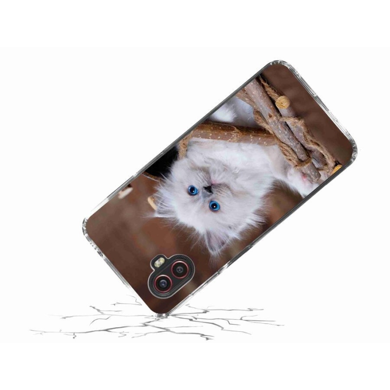 Gél védőhuzat mmCase Samsung Galaxy Xcover 6 Pro készülékhez - fehér cica