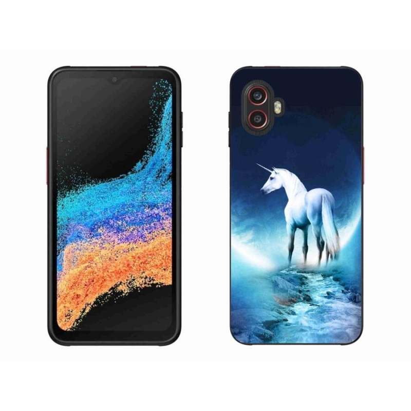 Zselés borítás mmCase Samsung Galaxy Xcover 6 Pro készülékhez - fehér egyszarvú