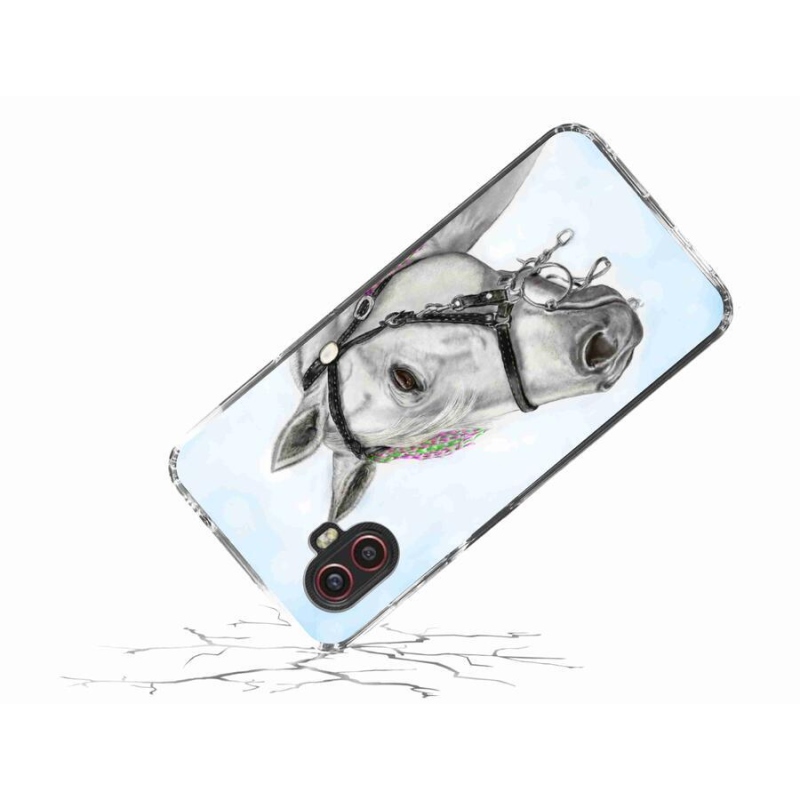 Zselés borítás mmCase Samsung Galaxy Xcover 6 Pro - fehér ló 1