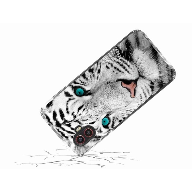 Zselés borítás mmCase Samsung Galaxy Xcover 6 Pro - fehér tigris