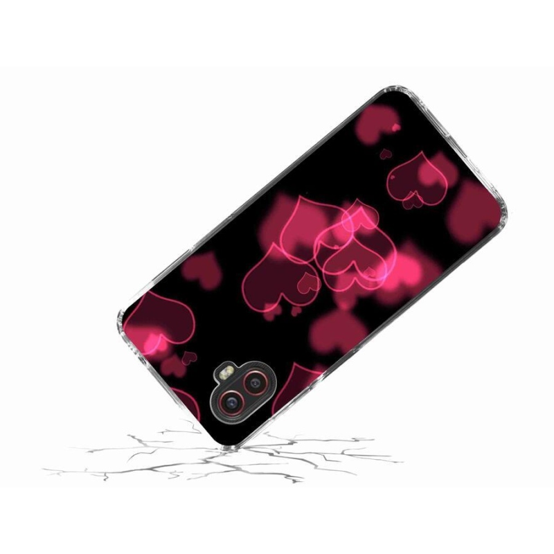 Gél védőhuzat mmCase Samsung Galaxy Xcover 6 Pro - piros szívek