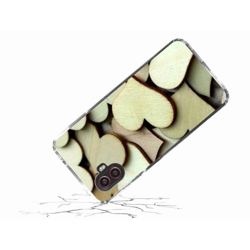 Zselés borítás mmCase Samsung Galaxy Xcover 6 Pro készülékhez - fából készült szívek