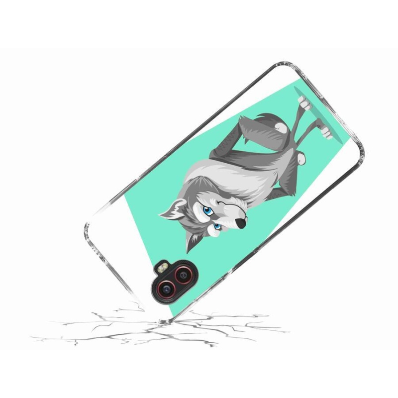 Zselés borítás mmCase Samsung Galaxy Xcover 6 Pro - rajzfilm farkashoz