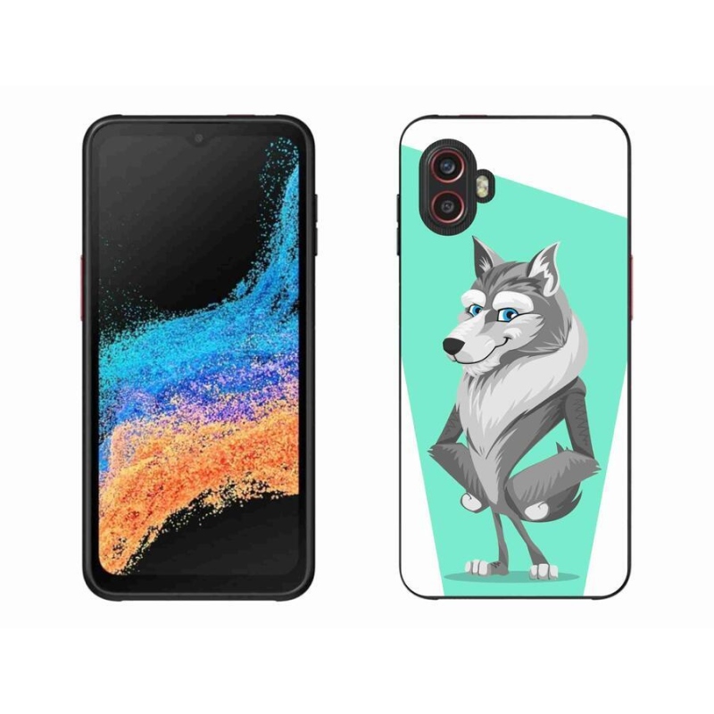 Zselés borítás mmCase Samsung Galaxy Xcover 6 Pro - rajzfilm farkashoz