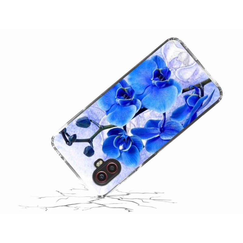Gél védőhuzat mmCase Samsung Galaxy Xcover 6 Pro - kék virágok