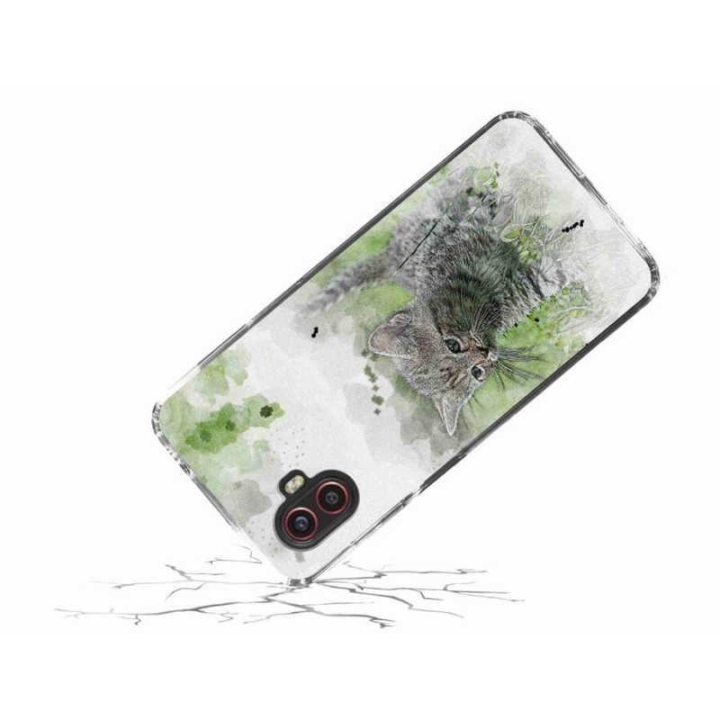 Gél borítás mmCase Samsung Galaxy Xcover 6 Pro - aranyos cica 1