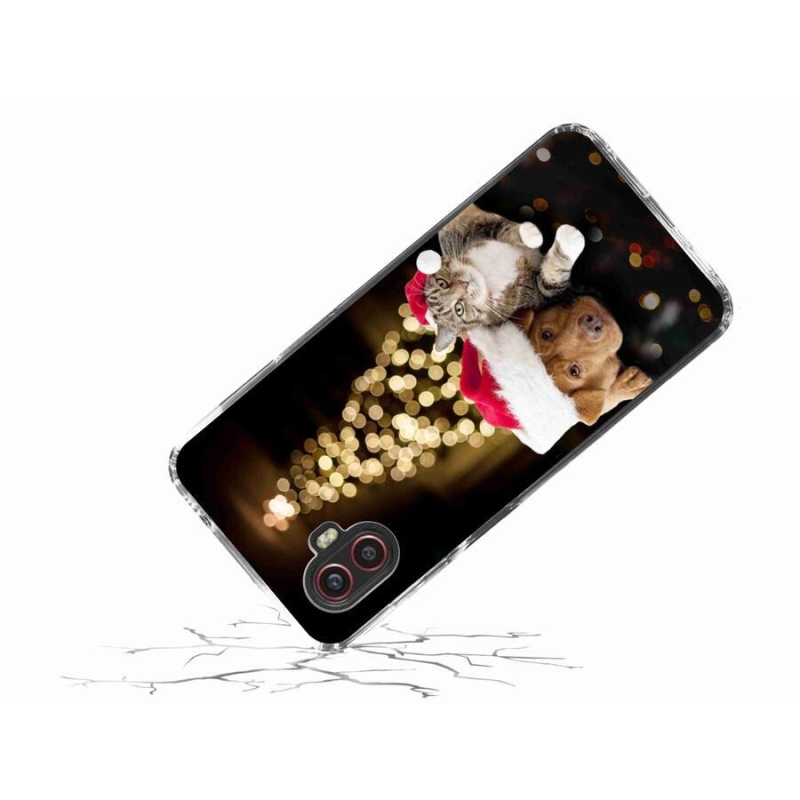 Gél borítás mmCase Samsung Galaxy Xcover 6 Pro - Karácsonyi kutya és macska