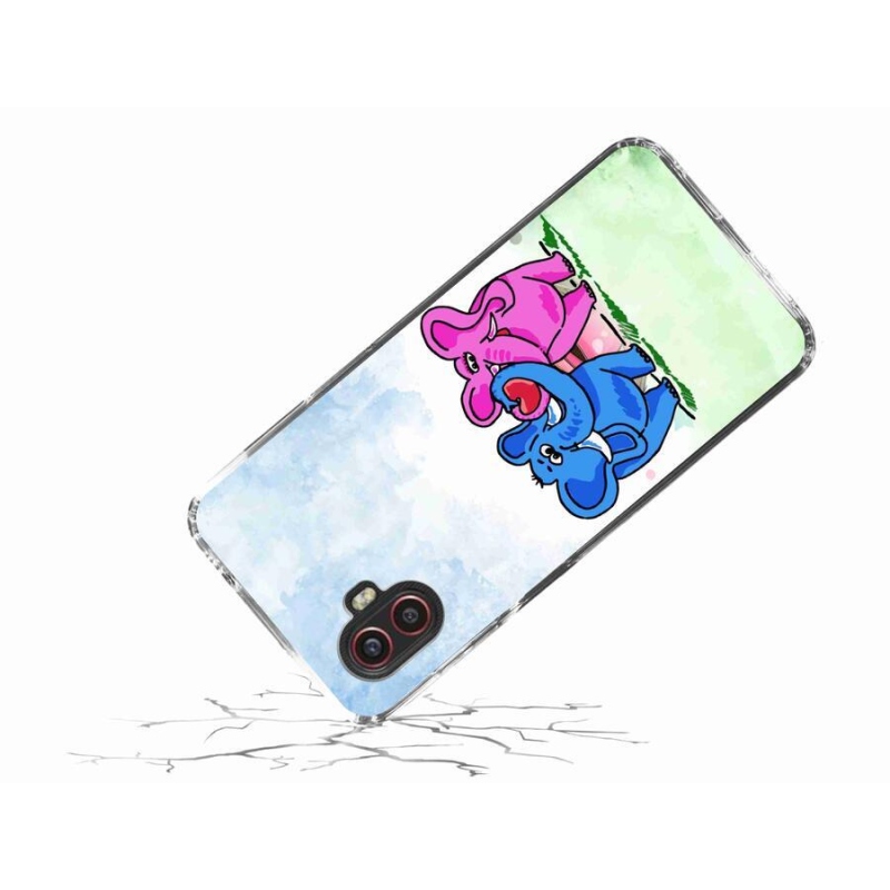 Gél borítás mmCase mobil Samsung Galaxy Xcover 6 Pro - szerelmes elefántok