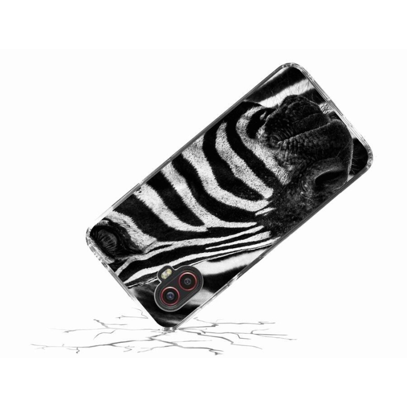 Zselés borítás mmCase Samsung Galaxy Xcover 6 Pro készülékhez - zebra