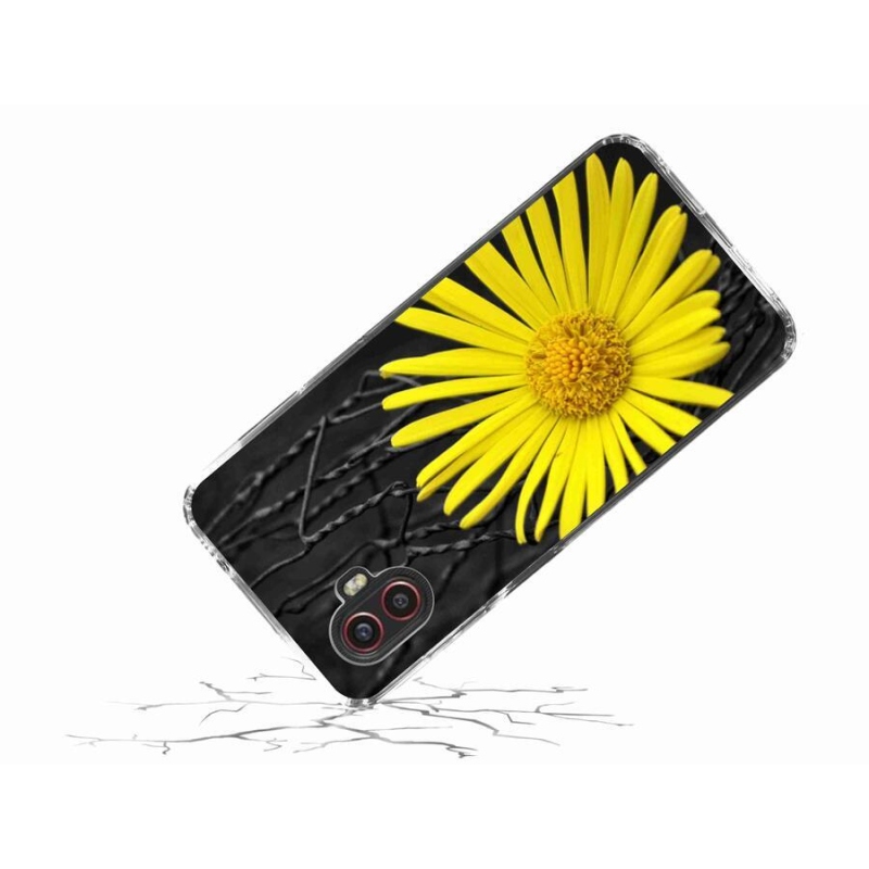 Gél védőhuzat mmCase Samsung Galaxy Xcover 6 Pro készülékhez - sárga virág