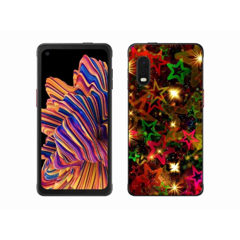 Gél borítás mmCase a mobiltelefon Samsung Galaxy Xcover Pro - színes csillagok