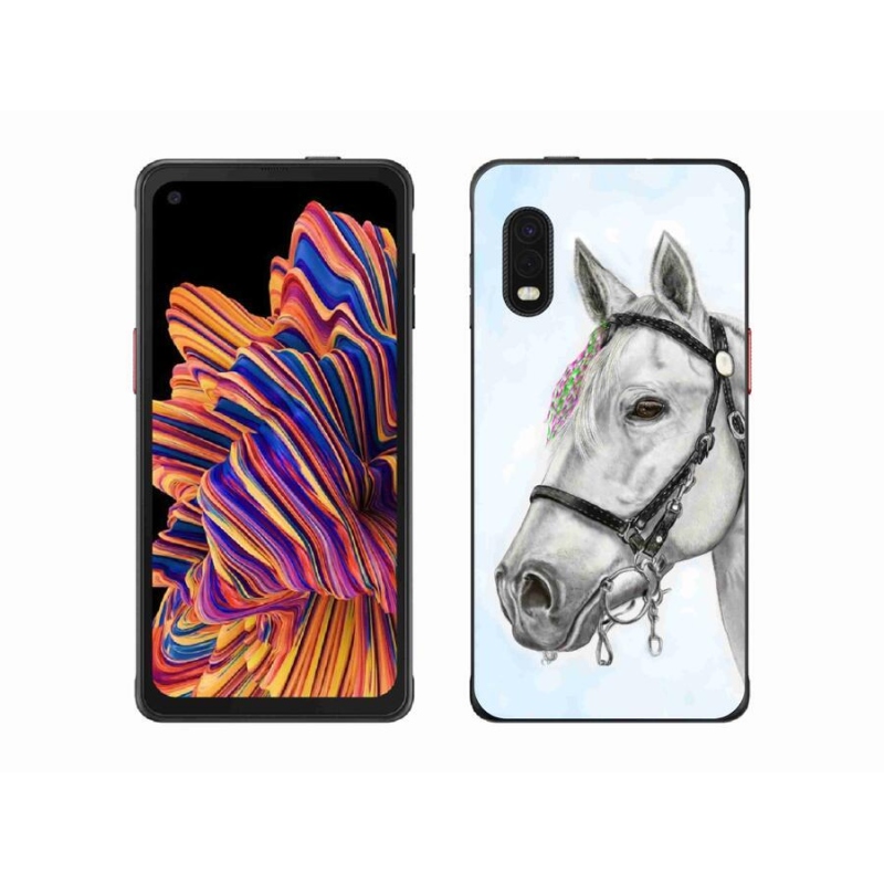 Zselés borítás mmCase Samsung Galaxy Xcover Pro - fehér ló 1
