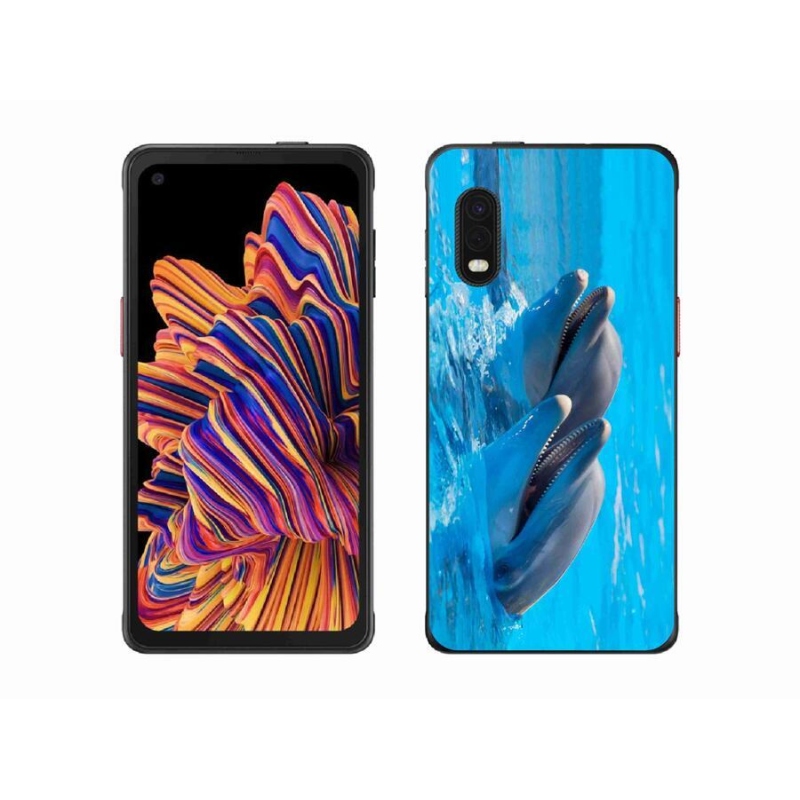 Gél borítás mmCase Samsung Galaxy Xcover Pro készülékhez - delfinek