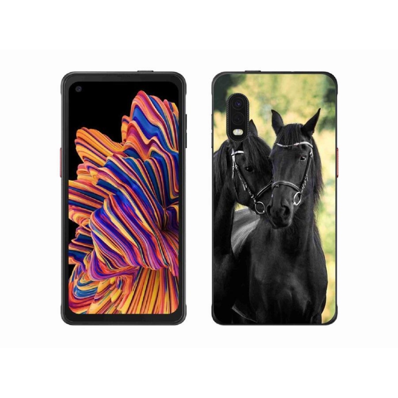Gél borítás mmCase Samsung Galaxy Xcover Pro készülékhez - két fekete ló