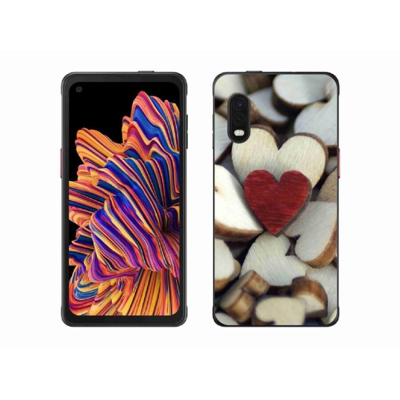 Gél borítás mmCase Samsung Galaxy Xcover Pro készülékhez - gravírozott piros szív