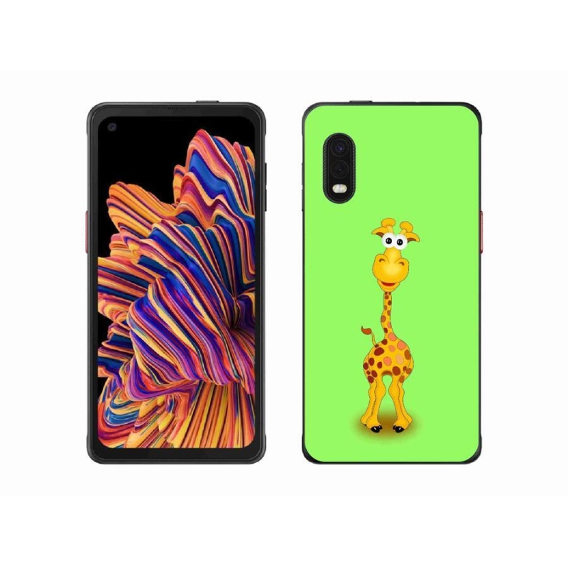 Gél borítás mmCase Samsung Galaxy Xcover Pro készülékhez - rajzfilm zsiráf