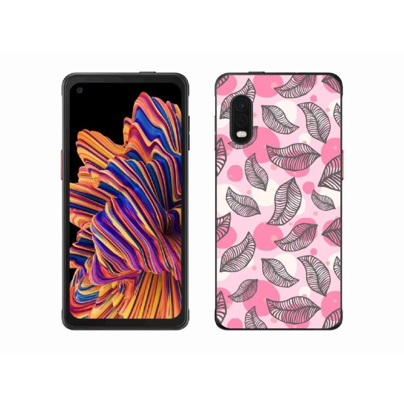 Gél borítás mmCase Samsung Galaxy Xcover Pro készülékhez - rajzfilmes hulló levelek
