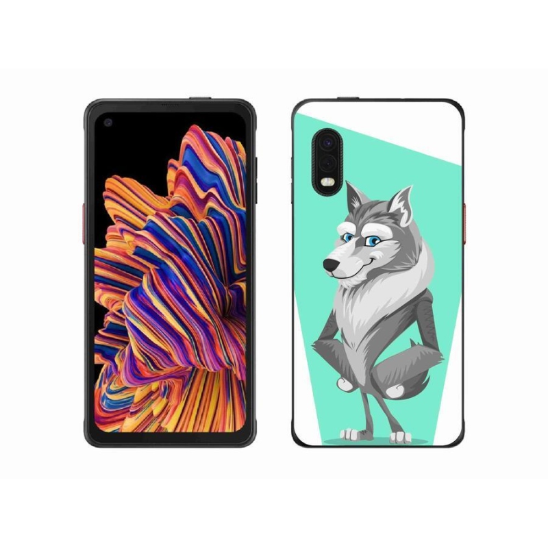 Gél borítás mmCase Samsung Galaxy Xcover Pro készülékhez - rajzfilm farkas