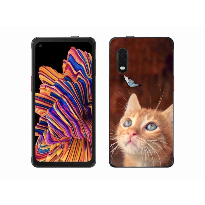 Gél borítás mmCase Samsung Galaxy Xcover Pro készülékhez - pillangó és cica